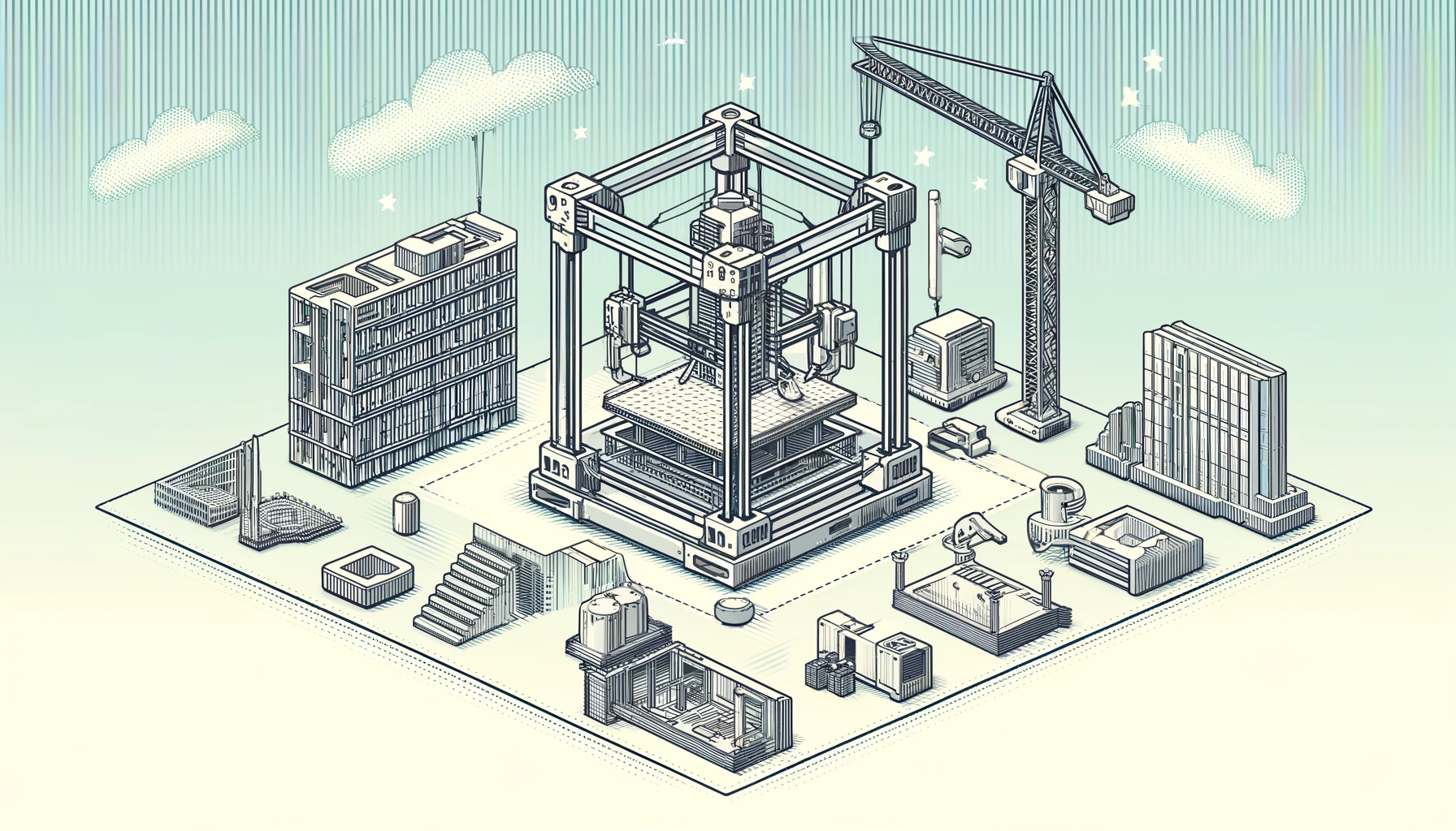 Usage of 3D printing in the construction industry in order to create more sustainably